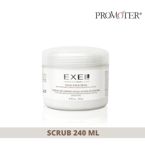 Crema pulidora / exfoliante facial 240 ml.