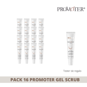 Kit Promoter Gel Scrub x 16 unidades de 15 ml + Tester