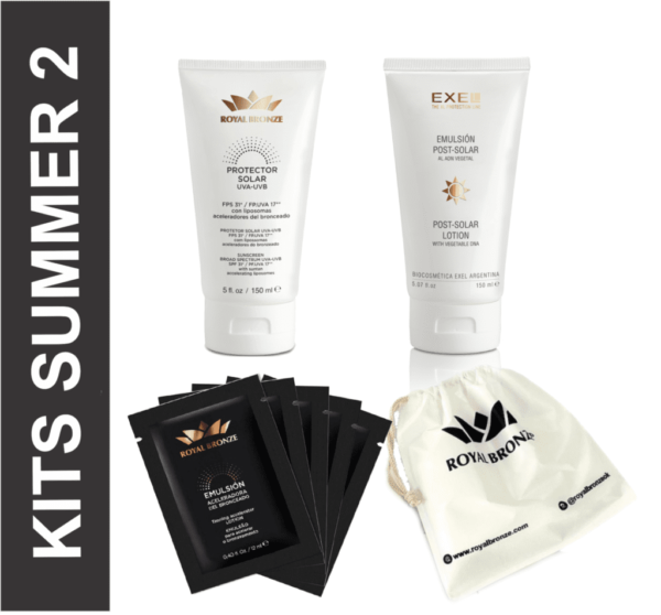 KIT SUMMER 2 -12 Pantalla FPS 31 c/ LIP-17 + 60 Aceleradores de bronceado + 12 Post-solar + Bolsita de regalo!
