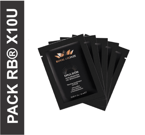 PACK X 10 U . (sobres) Aceleradores de bronceado con tonalizante instantaneo 12 ml