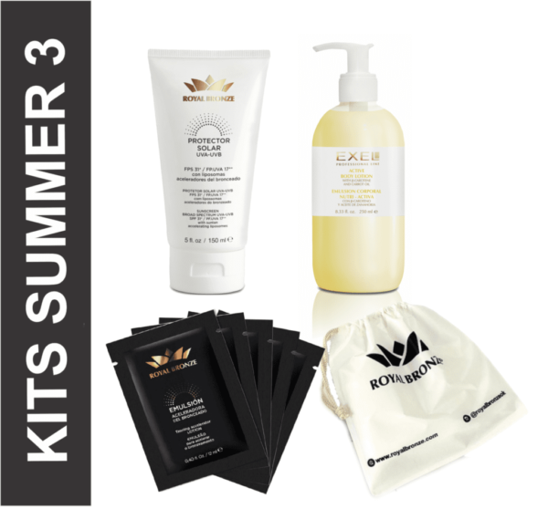 KIT SUMMER 3 - 12 Pantalla FPS 31 c/ LIP-17 + 60 Aceleradores de bronceado + 12 Emulsion de Betacaroteno + Bolsita de regalo!