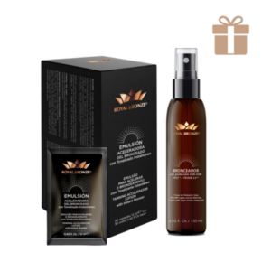 PACK 60 sobres - Acelerador De Bronceado Con Dha Sobre 12 Ml Cama Solar Royal Bronze + Producto del mes regalo !